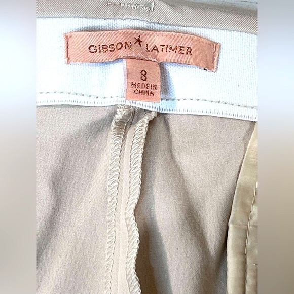 GIBSON LATIMER Women’s Pants, sits below waist, skinny fit, Khaki Color, Size 8 - Picture 2 of 12